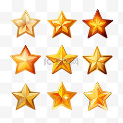 升会员级标志图片_一套用于游戏排名的金星形状