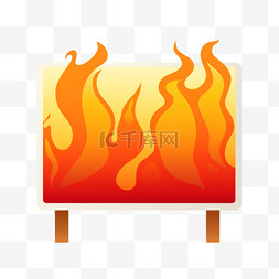 热门攻略攻略图片_火热标志，宣传火势横幅。