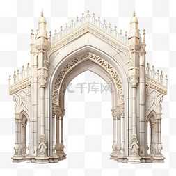 拱门建筑图片_拱门异域建筑元素立体免扣图案