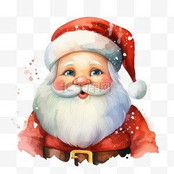 圣诞老人白胡子图片_圣诞老人白胡子卡通元素立体免扣
