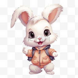 手绘月兔图片_中秋节可爱兔子可爱手绘月兔插画