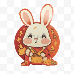 可爱白兔插画图片_中秋节可爱兔子手绘月兔白兔中秋