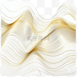 日式风格海报图片_金色线条的抽象艺术插画在东方风