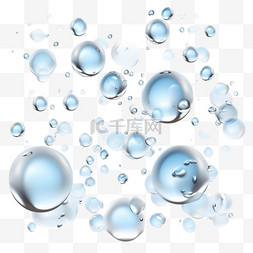 露珠雨水图片_白色背景上隔离的透明水滴
