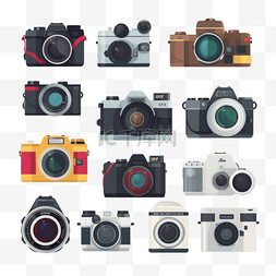 老式数码相机图片_各种平面设计的专业相机