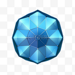 矢量球体素材图片_蓝色背景上的圆顶护罩几何矢量图