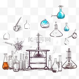 教育化学背景图片_手绘科学教育背景