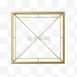 巴洛克框架图片_墙上简单的金色框架