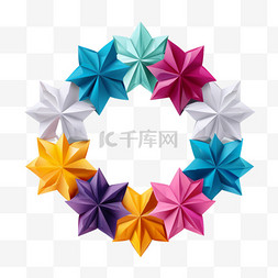五颜六色的折纸图片_具有折纸风格的五颜六色的欢迎作