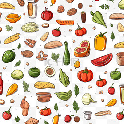 水果厨房背景图片_手绘食物背景