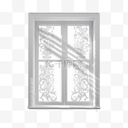 窗格花邊图片_房间窗格的真实阴影叠加效果