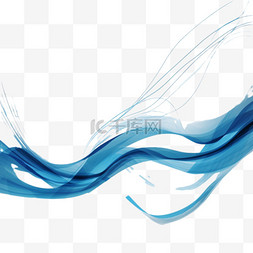 网络科技背景图片_抽象线条-曲线元素蓝色背景。
