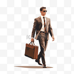 带着公文包的男人图片_穿着西装的男人带着公文包的特写