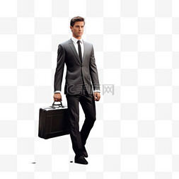 带着公文包的男人图片_穿着西装的男人带着公文包的特写