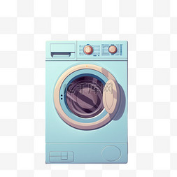 洗衣机简单电器元素立体免扣图案
