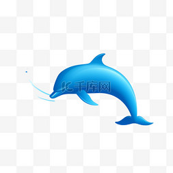 海豚蓝文本效果可编辑的海和水文