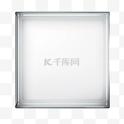 边框正方形透明图片_写实风格的方形玻璃框