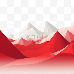 抽象山图片_红色抽象山图案