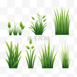 种植工具图片_绿色草地设置在平面设计中