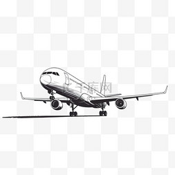 平面飞机插图图片_一幅平原旅行的素描