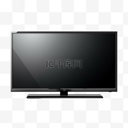 显示器显示图片_电视屏幕，用于高清电视的现代黑