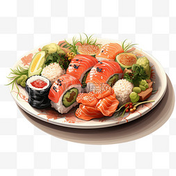 饭美味寿司美食食物菜品小吃