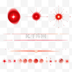 红色光斑素材图片_红色镜头光斑分隔器系列
