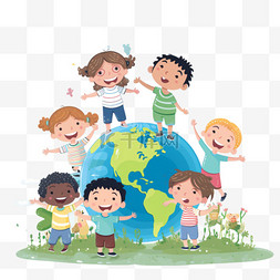 权利手绘图片_手绘平面世界儿童节背景