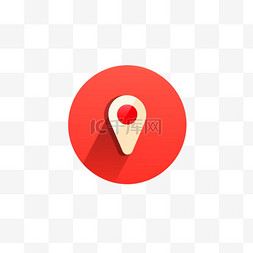 红色地图指针图片_红色位置符号，采用时尚的柔软材