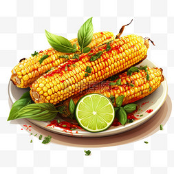烤玉米图片_食物香气食物烤玉米美味餐饮菜品