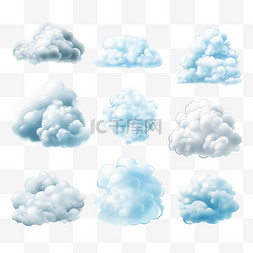 大气云彩图片_多云的天空逼真。美丽的白云凝结