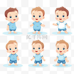童装设计图片_男婴插图的平面设计阶段