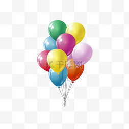 节日装饰气球图片_可爱多彩的装饰性气球