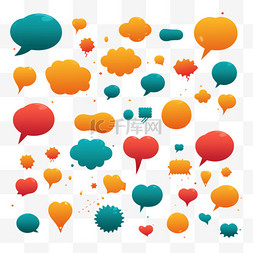 维信诺对话框图片_一组聊天演讲气泡。