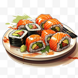 寿司独特口感美味美食食物菜品小