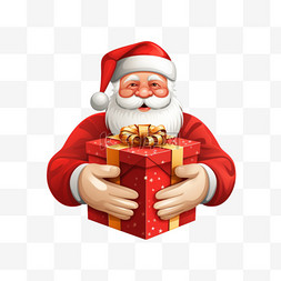 礼物盒手图片_拿着礼物盒的圣诞老人的手