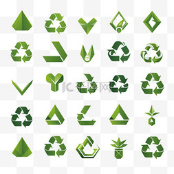 糟蹋环境国际日图片_回收废品符号绿色箭头徽标设置Web