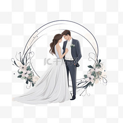 鲜花商店鲜花图片图片_带有婚礼仪式的标志，用于品牌和