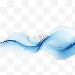 混合波浪线图片_透明背景上的蓝色波浪形
