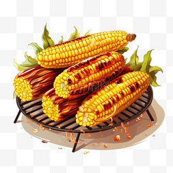 烤玉米玉米图片_烤玉米菜谱食物美味餐饮菜品图烧