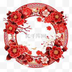 春节花边图片_春节边框装饰框架文字框新年花边