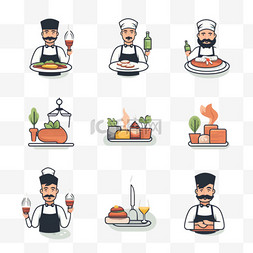 餐饮企业图片_套装平面设计餐饮标志