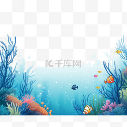 海洋生物仿真图片_在海洋背景下进行视频会议