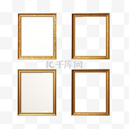 墙上的便利贴图片_墙上简单的金色镜框