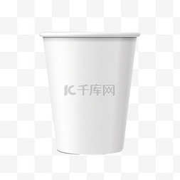 咖啡杯子图片_白色隔开的小白纸杯