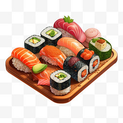 美食美味食品寿司绿色健康食物