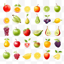 小浆果图片_水果、浆果五颜六色的图标收藏