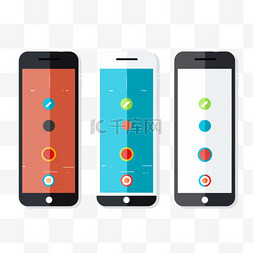 手机充电器卡通图片_手机电池充电状态平面符号集