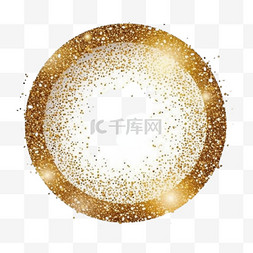 金色圈粒子图片_闪闪发光的金色圆圈。
