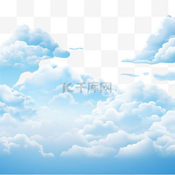 逼真天空云彩图片_蓝天或天空背景中的逼真云彩
